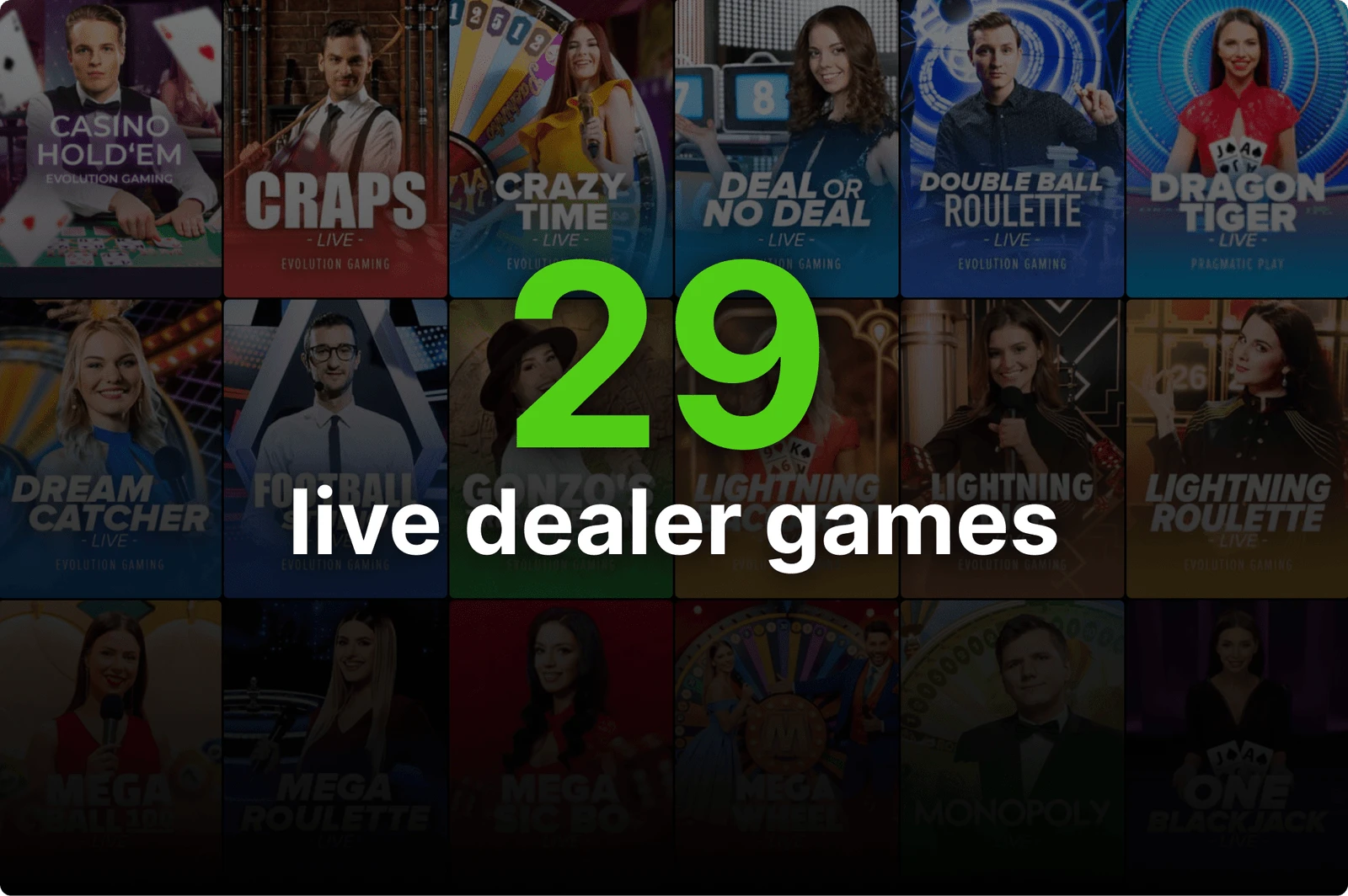 29 live dealer games