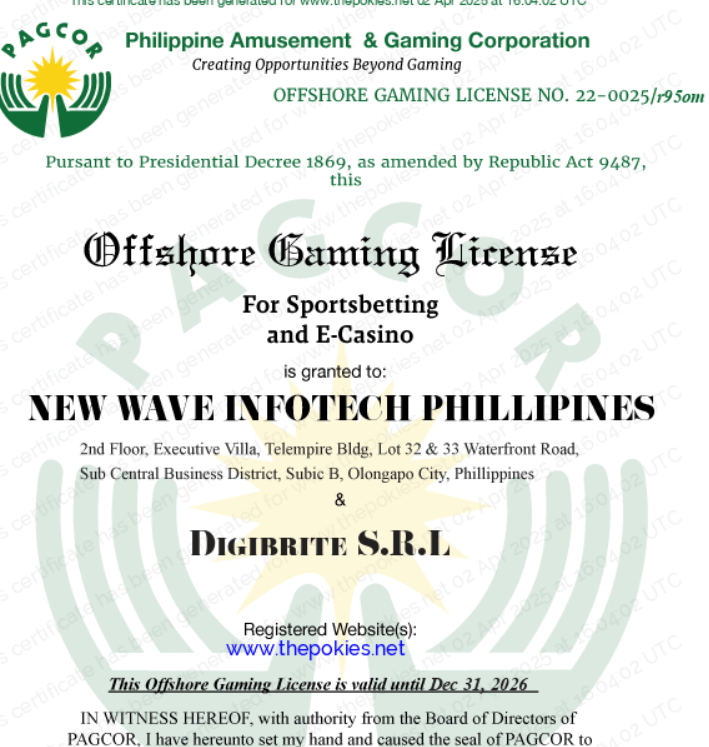 PAGCOR digital gambling licence