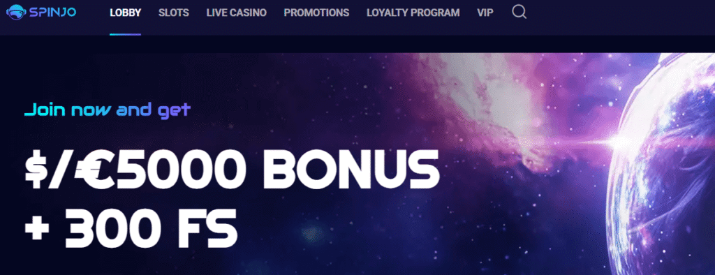 Spinjo Casino AU Welcome Bonus